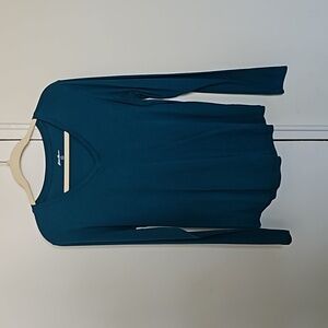 Eddie Bauer blue long sleeved shirt, size L